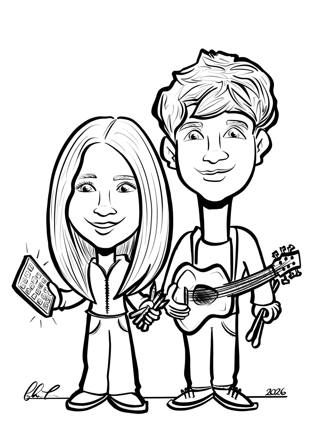 Digital Caricatures black and white